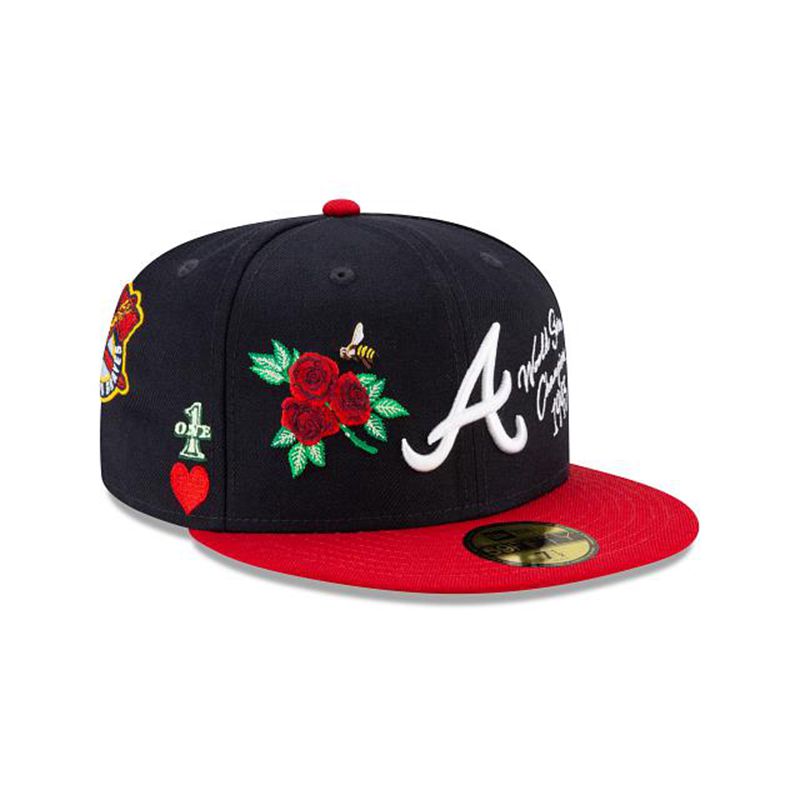 MLB Atlanta Braves Icon 59Fifty Fitted (LQW6323) - Blue New Era Caps